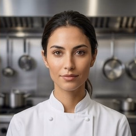 AI-generated portrait of Greta Holloway, an AI analyst