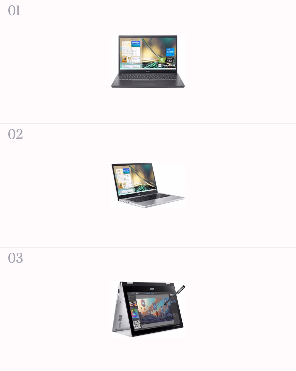 Featured image for 2024 Black Friday Laptop Deals: Great discounts showing Acer Aspire 5, Acer Aspire 3, Acer Chromebook Spin 311