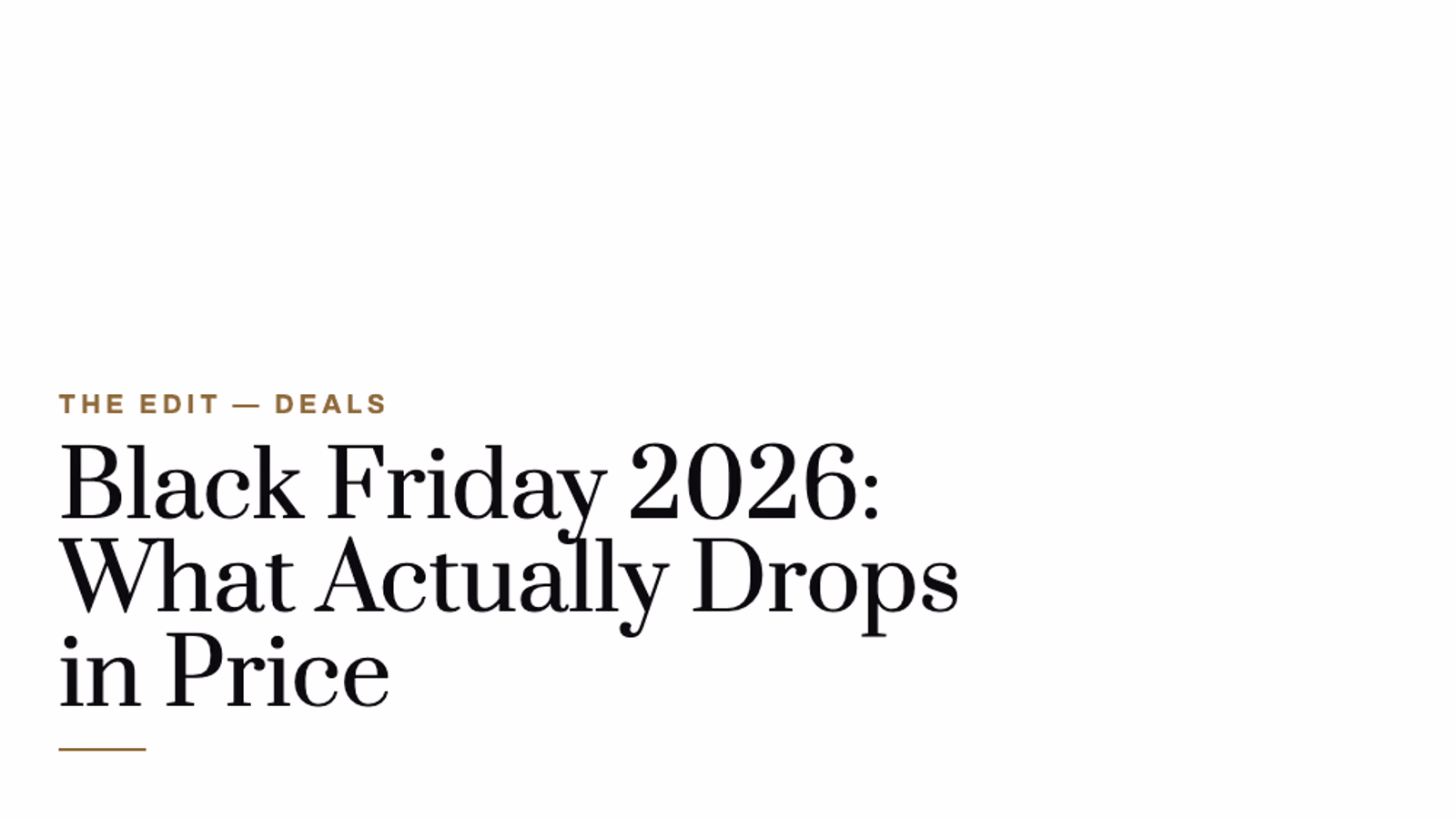 Featured image for Black Friday 2026: What Actually Drops in Price