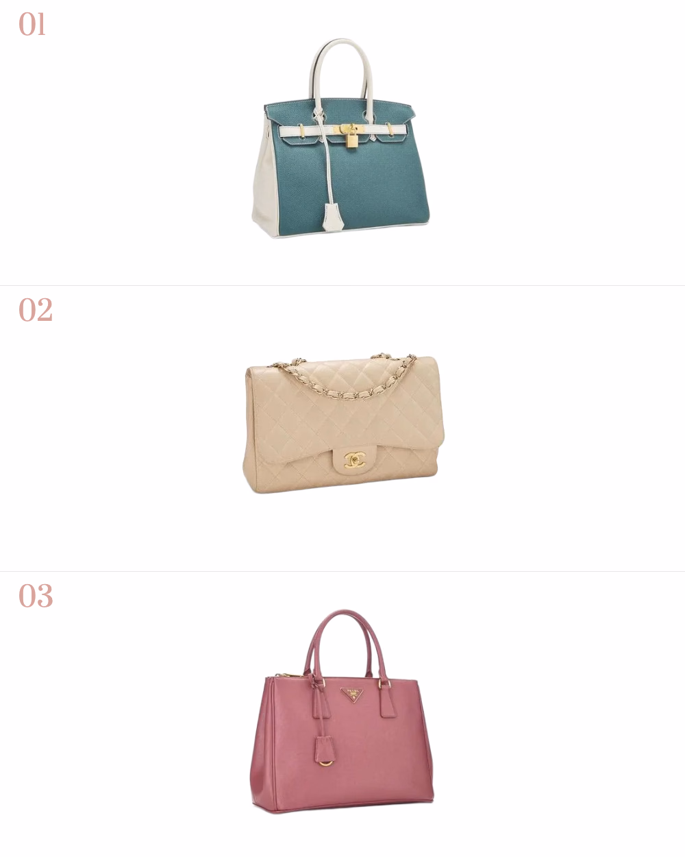 Featured image for Ultimate Guide to Premium Handbags: Top Brands, Trends, and Must-Know Buying Tips showing Hermès - Birkin, Channel - Classic Flap, Prada - Galleria