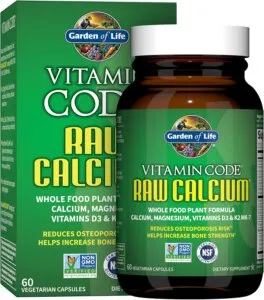 Garden of Life Vitamin Code Raw Calcium supplement box and bottle